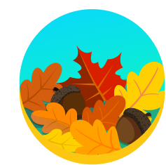 Cute Fall cartoon icon.