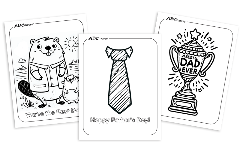 Free printable Father's Day coloring pages for kids from ABCmouse.com. 