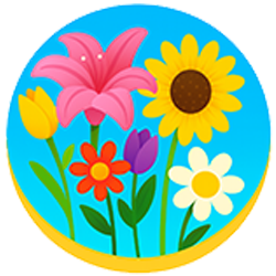 Cute flower cartoon icon.