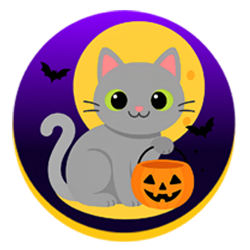 Cute Halloween cartoon icon.
