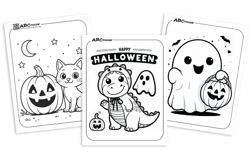 Free printable Halloween coloring pages for kids from ABCmouse.com. 