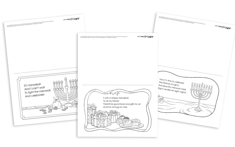 Free printable Hanukkah coloring pages for kids from ABCmouse.com. 