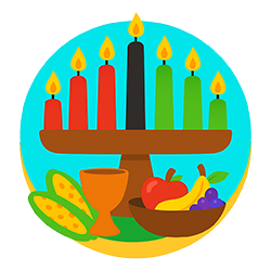 Cute Kwanza cartoon icon.