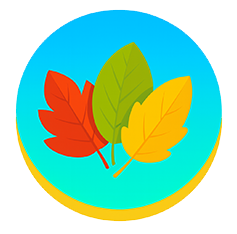Cute leaves cartoon icon.