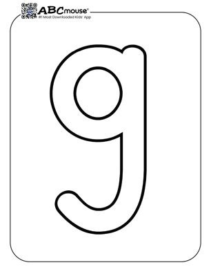 Free printable letter G coloring page for kids from ABcmouse.com. 