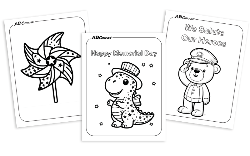 Free printable Memorial Day coloring pages for kids from ABCmouse.com. 