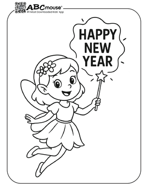 Free printable New Years Eve Coloring Page for Kids from ABCmouse.com.