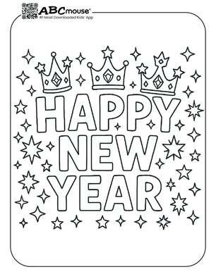 Free printable New Years Eve Coloring Page for Kids from ABCmouse.com.