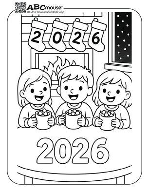 Free printable New Years Eve Coloring Page for Kids from ABCmouse.com.