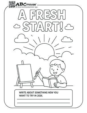 Free printable New Years Eve Coloring Page for Kids from ABCmouse.com.