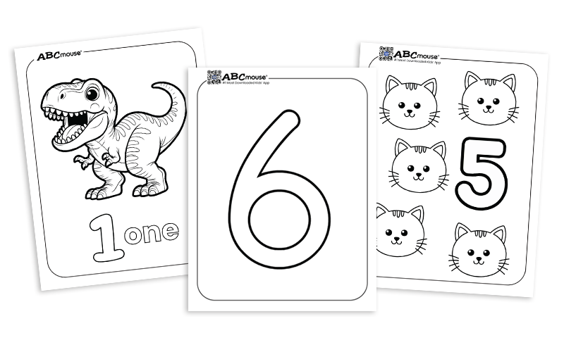 Free printable number coloring pages for kids from ABCmouse.com. 
