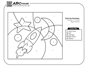 Free printable rocket coloring page for kids from ABCmouse.com. 