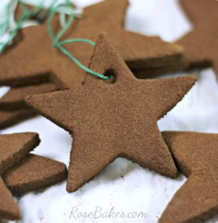 Fun baked ornaments for kids to make for Christmas. 