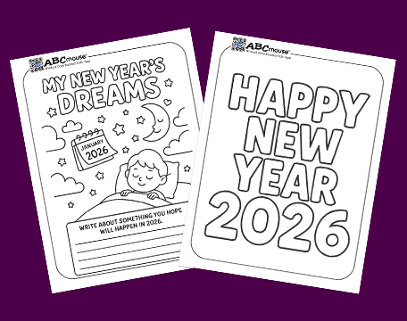 Free printable New Years Eve Coloring Pages for Kids from ABCmouse.com. 