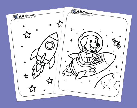 Free printable rocket and spaceship coloring pages for kids from ABCmouse.com. 