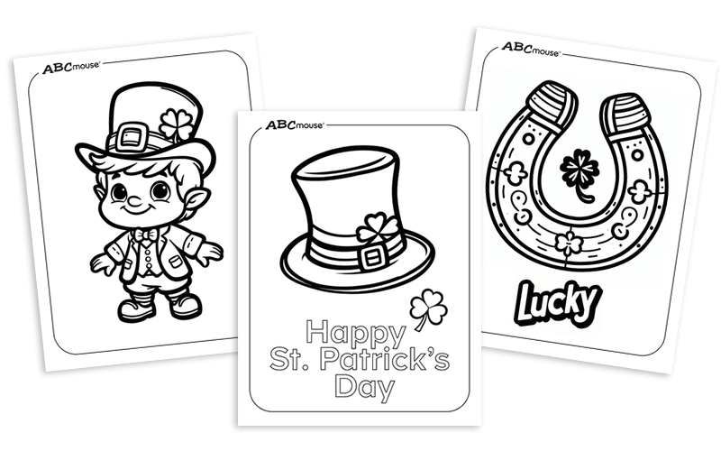 Free printable St. Patrick's Day coloring pages for kids from ABCmouse.com. 