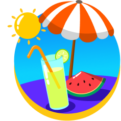 Cute Summer cartoon icon.