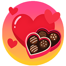 Cute Valentines cartoon icon.