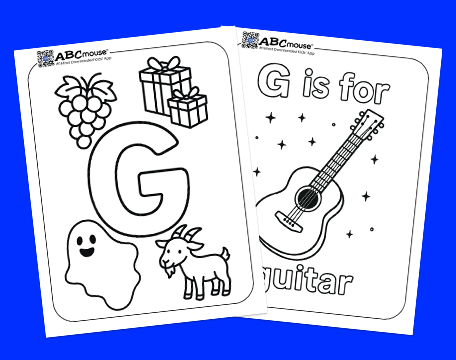 Free printable letter G coloring pages for kids from ABcmouse.com. 