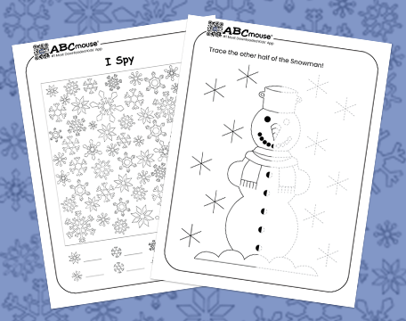 Free printable i spy, dot to dot, and maze worksheets for kids from ABCmouse.com.