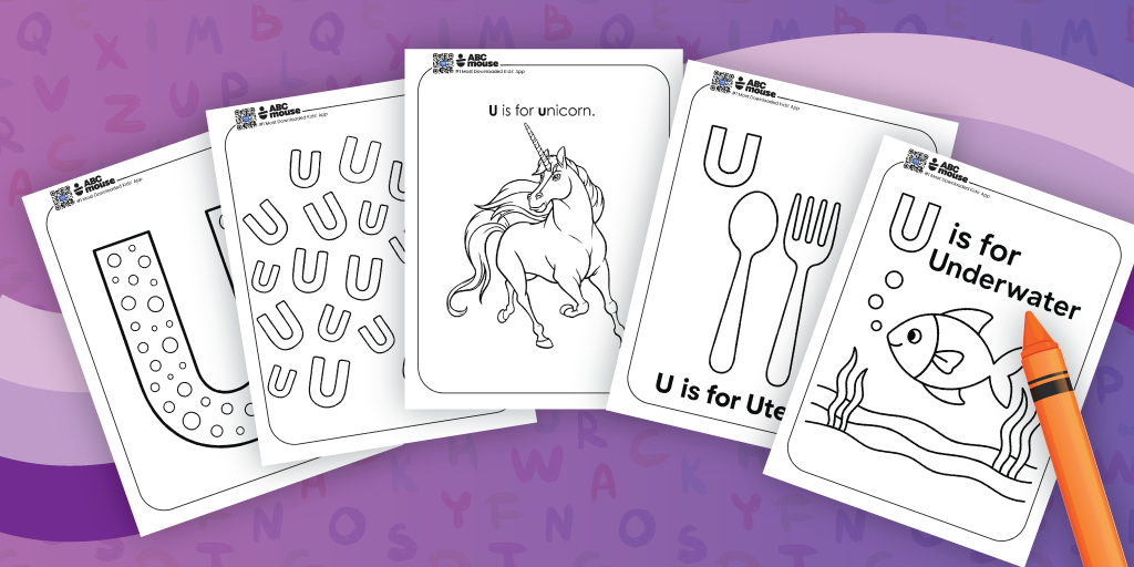 Free printable letter U coloring pages for kids from ABCmouse.com.