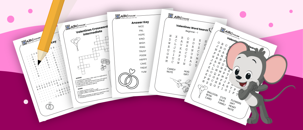Free printable Valentine's Day word puzzles.