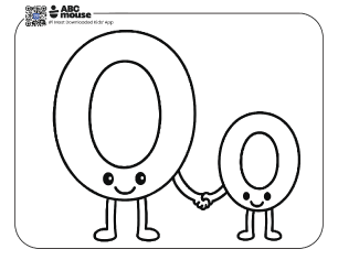 Upper and lower case letter o's free printable coloring page for kids from ABCmouse.com.
