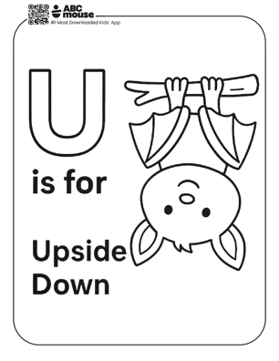 Free printable letter U coloring page for kids from ABCmouse.com.