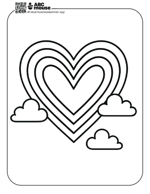Free printable rainbow coloring page for kids from ABCmouse.com.