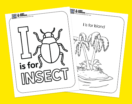 Free printable letter i Coloring pages for kids from ABCmouse.com.