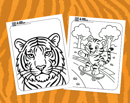 Free printable tiger coloring pages for kids from ABCmouse.com. 