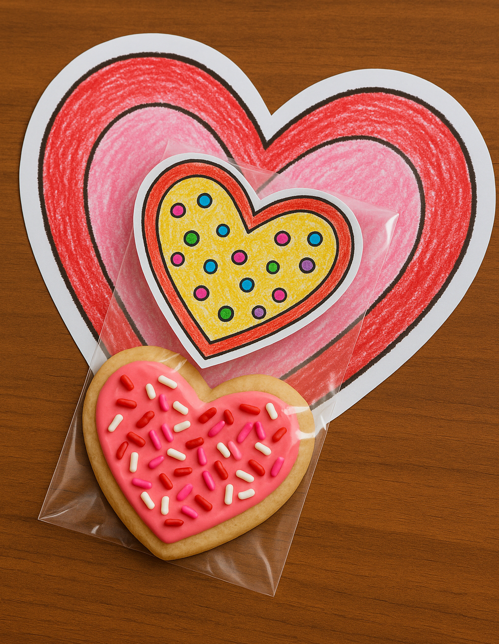 Free fun heart cookie Valentine's Day craft for kids from ABCmouse.com.