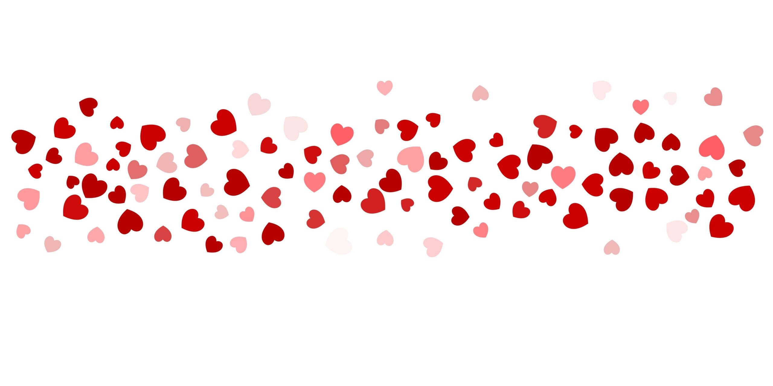 Red and pink heart border.