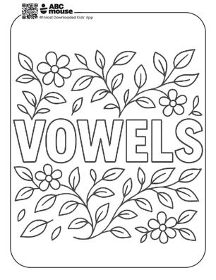 Free printable vowels coloring pages for kids from ABCmouse.com.