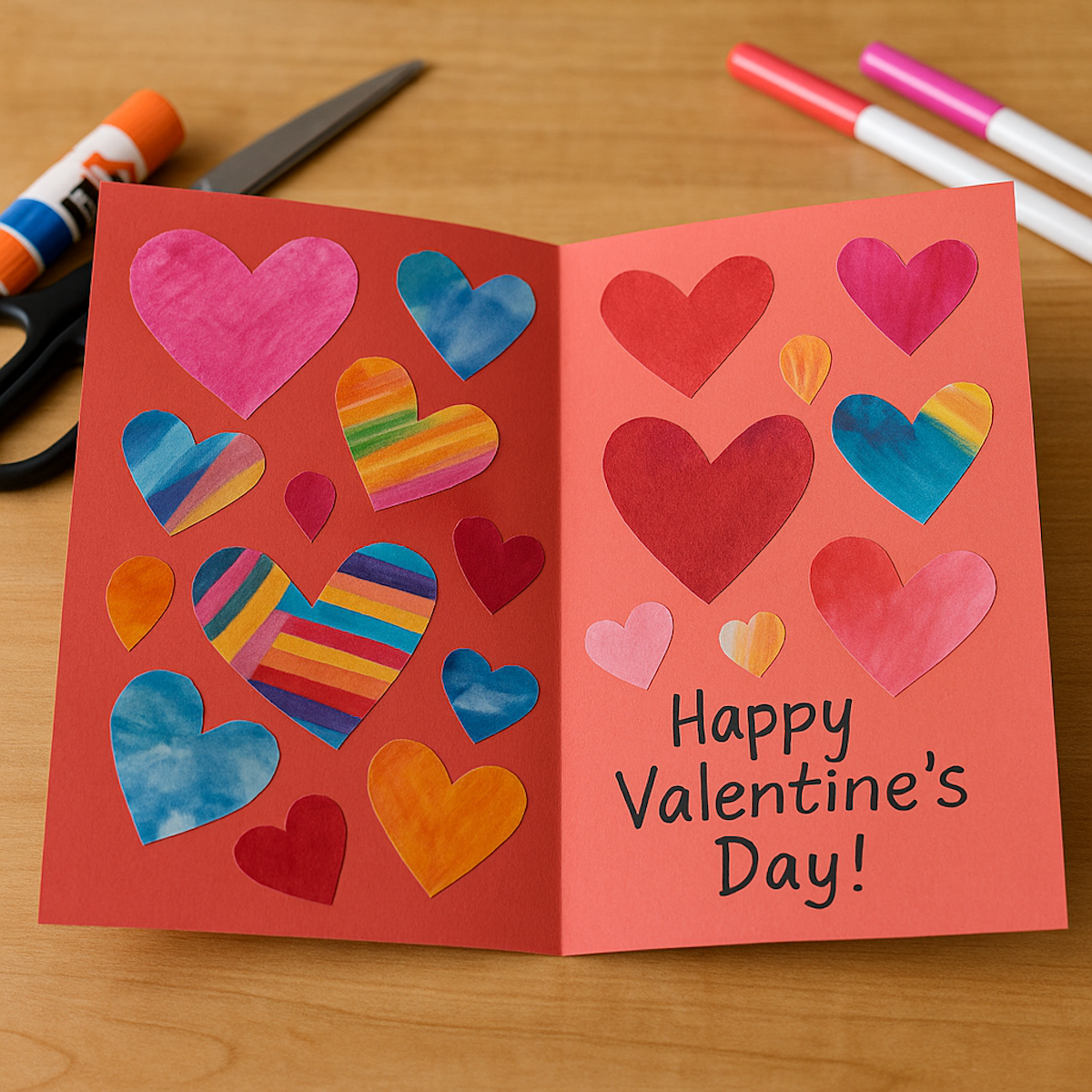 Fun Valentine's construction paper card craft for kids from ABCmouse.com.