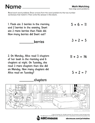 Free printable 2nd grade math story problem from ABCmouse.com.