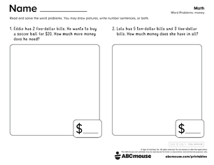 Free printable 2nd grade math story problem from ABCmouse.com.