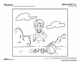 Free printable connect the dots worksheet for kids from ABCmouse.com.