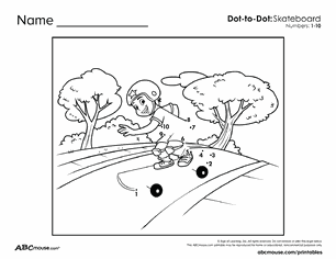 Free printable connect the dots worksheet for kids from ABCmouse.com.