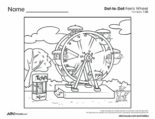 Free printable connect the dots worksheet for kids from ABCmouse.com.