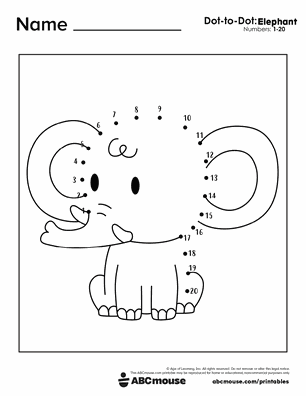 Free printable connect the dots worksheet for kids from ABCmouse.com.