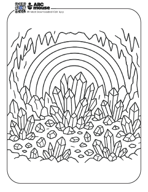 Free printable rainbow coloring page for kids from ABCmouse.com.