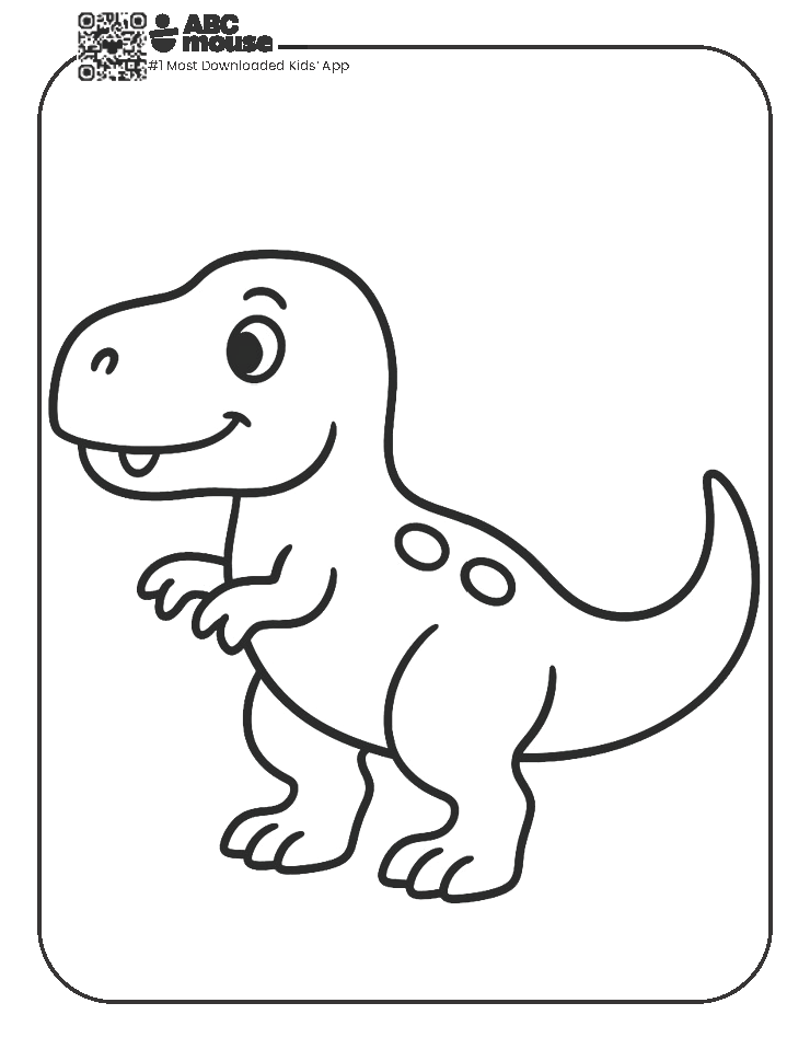 Free printable dinosaur coloring page for kids from ABCmouse.com.