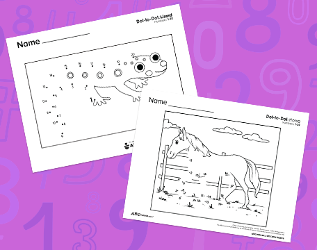 Free printable connect the dots worksheet for kids from ABCmouse.com.