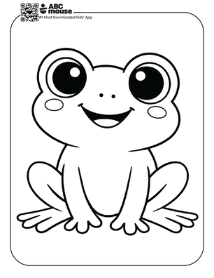 Free printable frog coloring page for kids from ABCmouse.com.