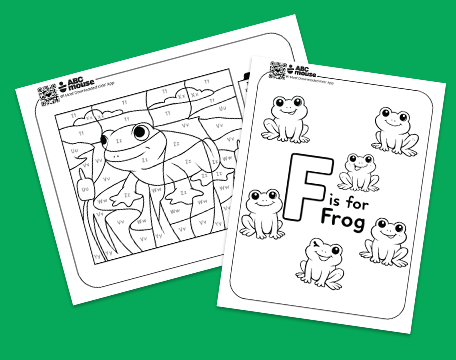 Free printable educational frog coloring pages for kids from ABCmouse.com.