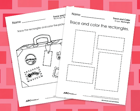 Free printable rectangle themed worksheets for kids to print for free from ABCmouse.com.