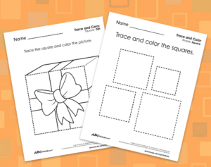 Abcmouse Square Free Printable Shape Tracing Worksheets | ABCmouse