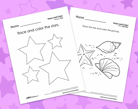 Free printable star themed worksheets for kids to print for free from ABCmouse.com.