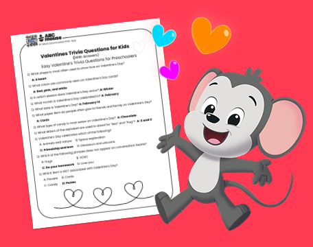 Free printable Valentine's Day Trivia for kids from ABCmouse.com.